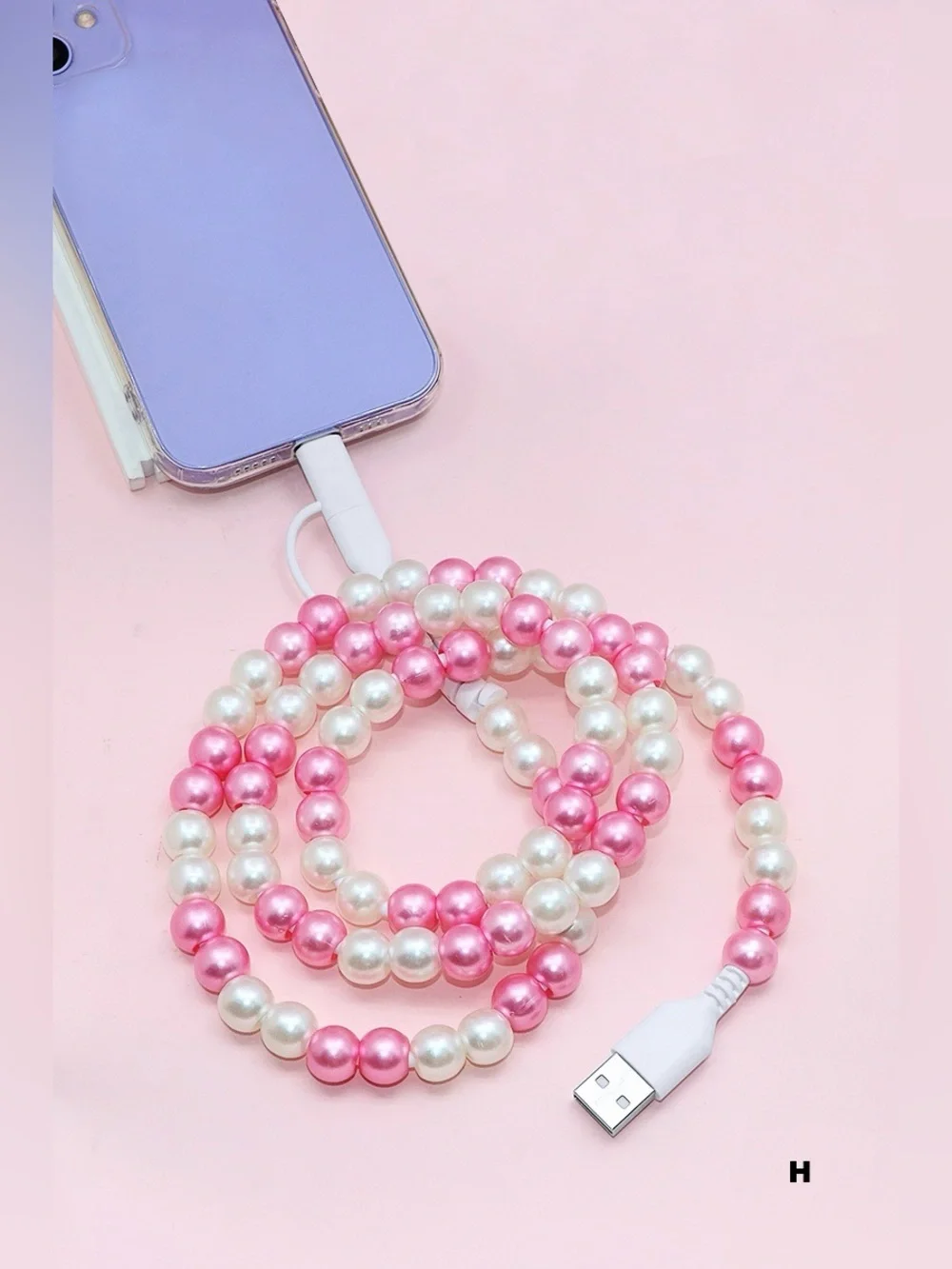 TIK TOK BEADED DUAL USB FAST CHARGING CABLE